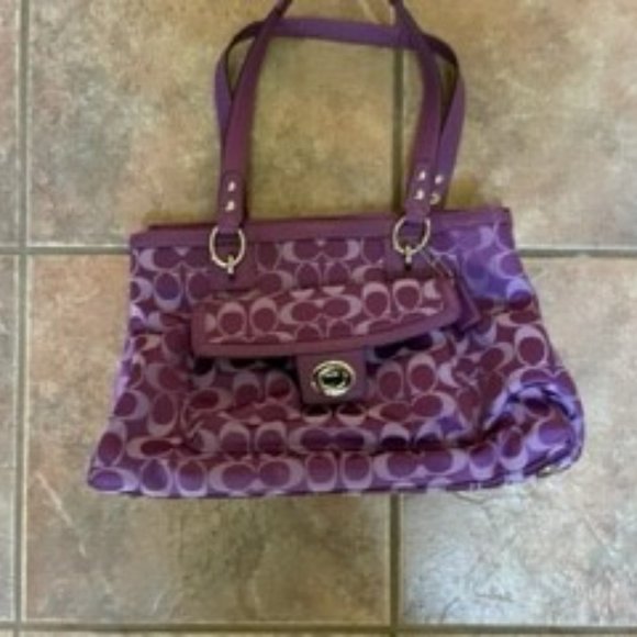 Purple Coach Purse - Picture 1 of 7